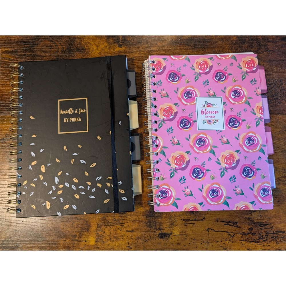 Pukka Pad NEW B5 5 Subject Notebook Set Rochelle & Jess Blossom Dividers Journal